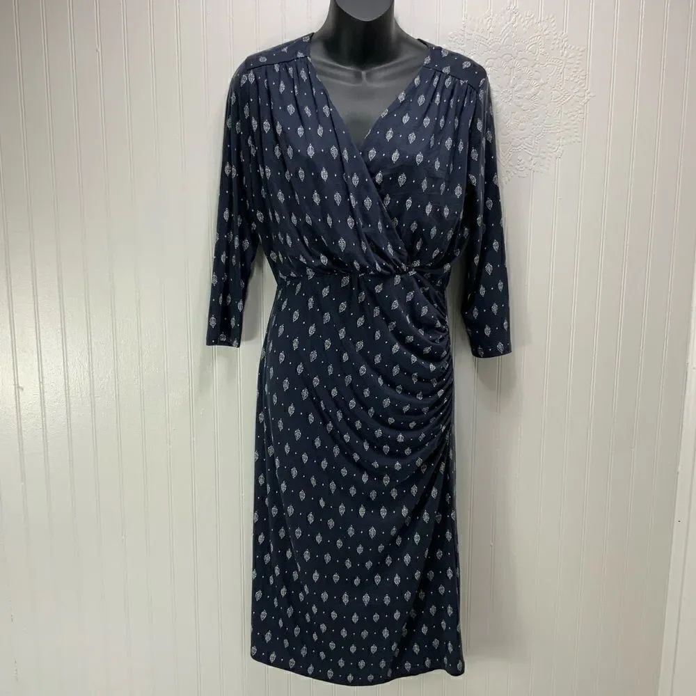 GARNET HILL faux wrap dress